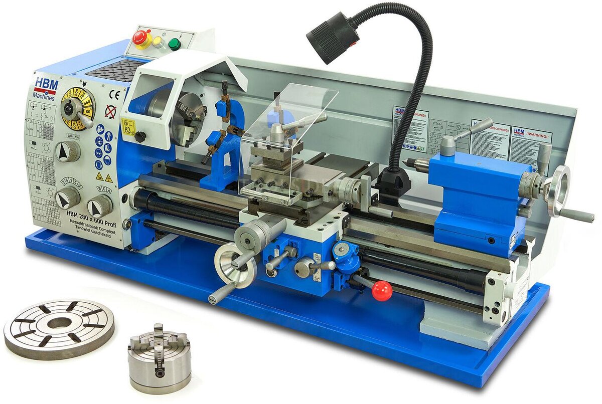 HBM 280 x 600 Profi metall svarv kugghjul kugghjul komplett