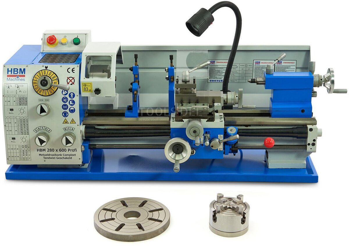 HBM 280 x 600 Profi metall svarv kugghjul kugghjul komplett