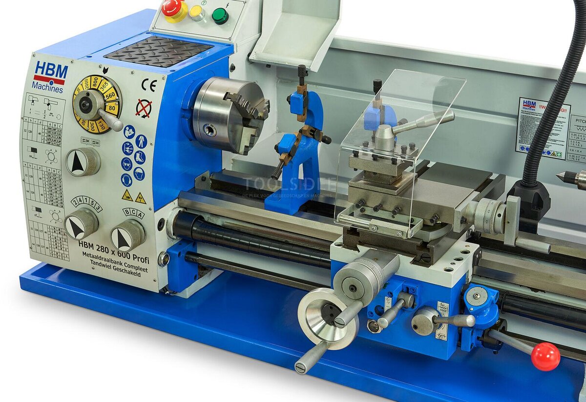 HBM 280 x 600 Profi metall svarv kugghjul kugghjul komplett