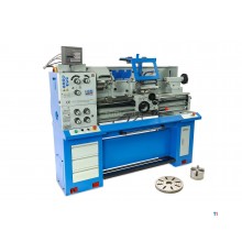 Tornio industriale in metallo HBM 360 x 1000 DRO completo di foro grande
