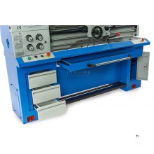 Tornio industriale in metallo HBM 360 x 1000 DRO completo di foro grande