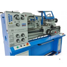 Tornio industriale in metallo HBM 360 x 1000 DRO completo di foro grande