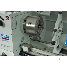 Tornio industriale in metallo HBM 360 x 1000 DRO completo di foro grande