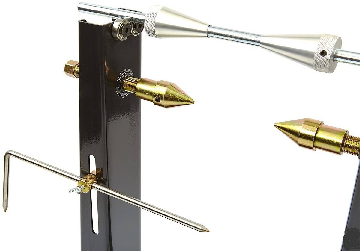 HBM Deluxe motorsykkeldekkbalanseringsenhet med justerbare ben