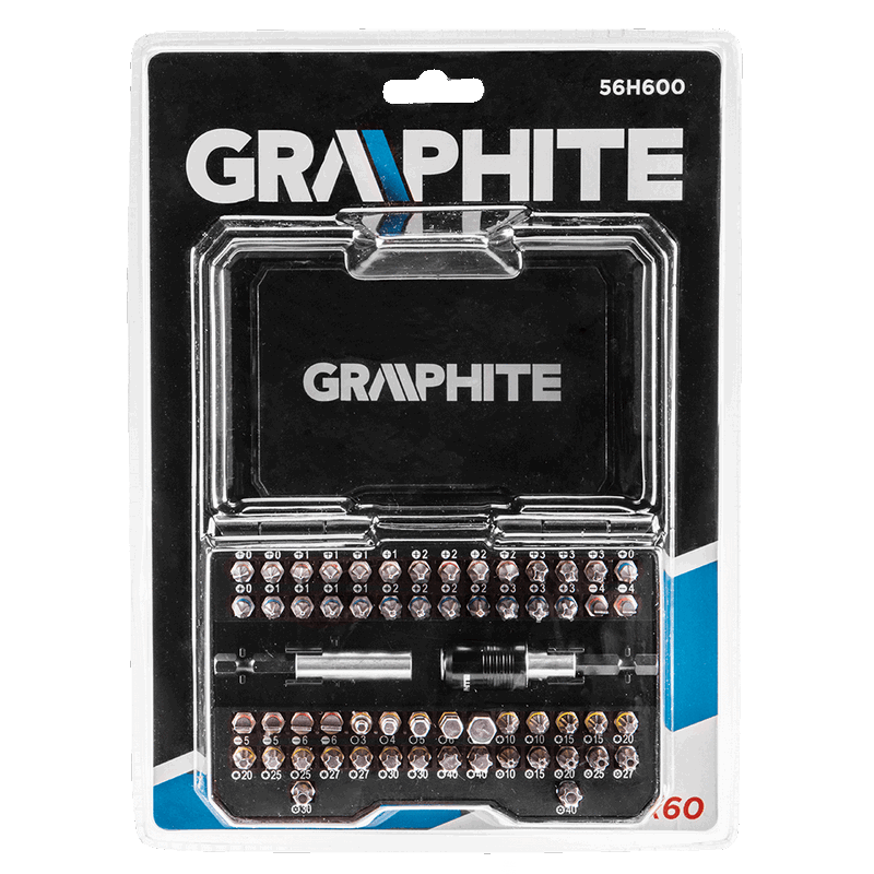 GRAPHITE bitset 60 piece genuine s2 steel, compact-strong click box