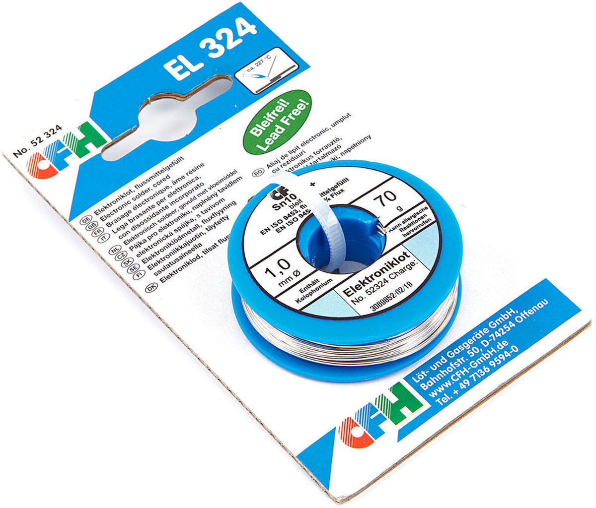 CFH Elektronisk loddemetall EL 324 blyfri 70g CFH Elektronisk loddemetall EL 324 blyfri 70g