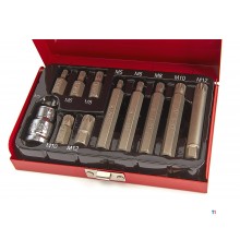Hbm 11-delad splinebitsuppsättning med 1/2 adapter