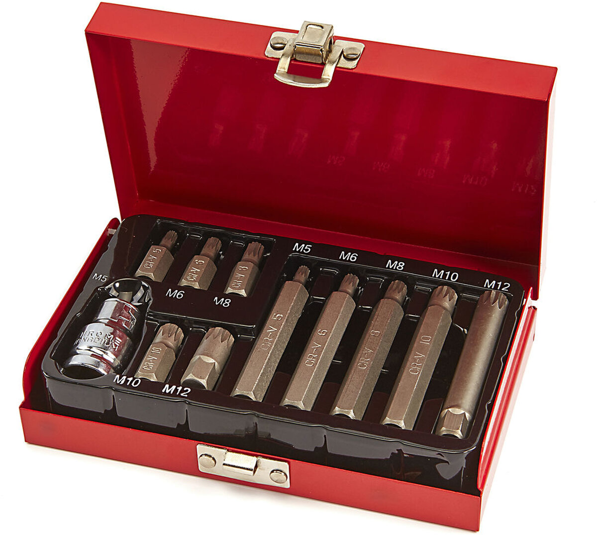 Hbm 11-delad splinebitsuppsättning med 1/2 adapter