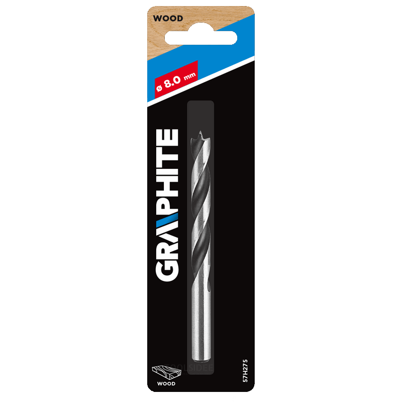 GRAPHITE wood drill 8x110mm drill length 65mm
