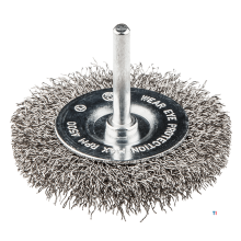 GRAPHITE spazzola metallica 50x6,1 mm inox 0,05 mm, attacco trapano