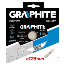 GRAPHITE diamond disc 125x22.2x8.0x2.2mm, segment mpa en13236