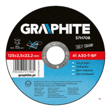 GRAPHITE cutting disc 125x22x2.5mm metal 41 a60-t-bf
