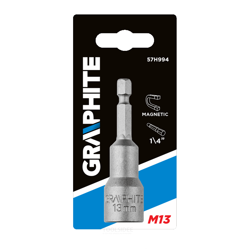 GRAPHITE bitkappe 13x65mm magnetisch, extra lang