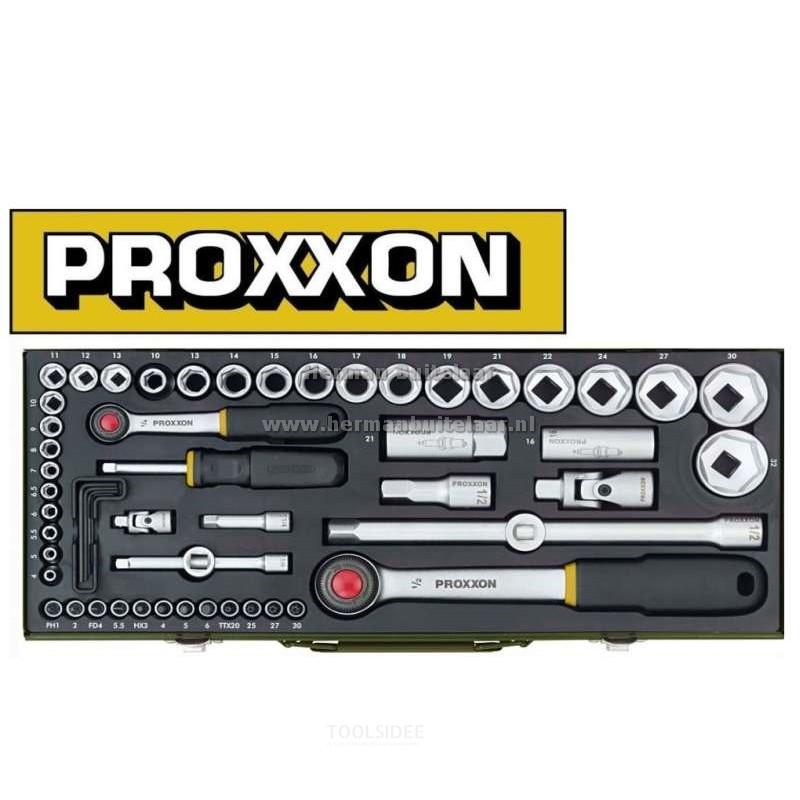  Proxxon 23040 - 56 kpl 1/4 ja 1/2 kantasarja