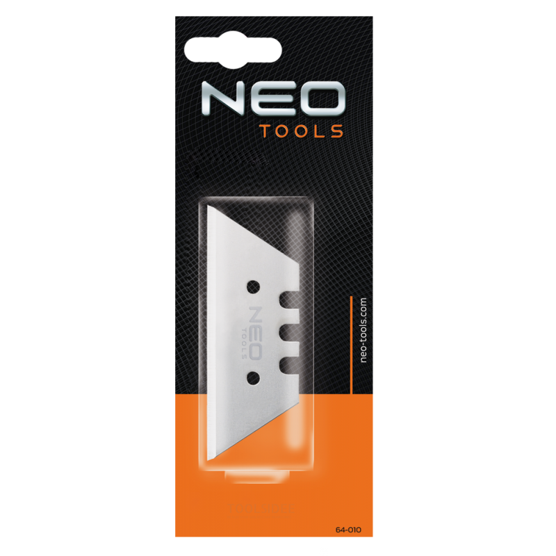 NEO lame de rechange 52 mm trapézoïdale 5 pièces, 52 x 0,65 mm, pièges pointus découpés au laser
