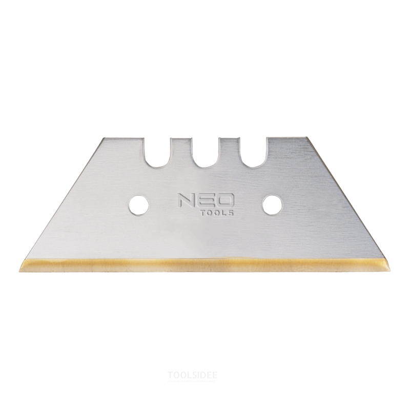  NEO-varaterä 52 mm trapetsium, titaani 5 kpl pakkaus, 52 x 0,65 mm, laseroitu portaittain