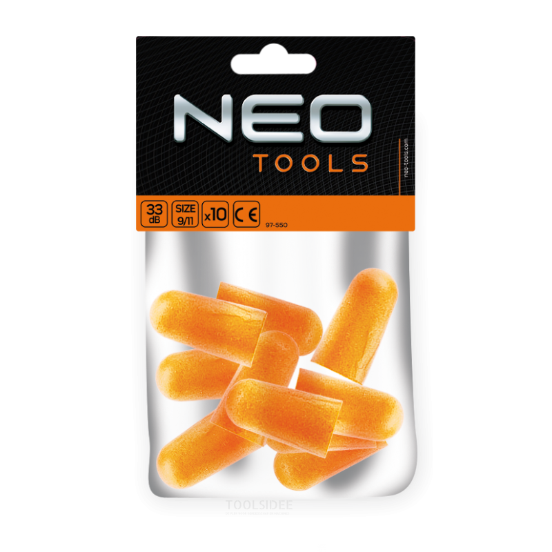 NEO ear plug 33db 5 pairs in a bag, size 9/11, ce-en352