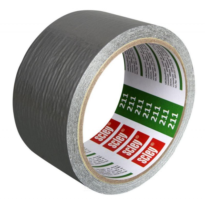 SCL professional construction tape (duct tape) 48x10m melt-adhesive, 0,14mm, 32mesh woven, for simple construction and renovatio