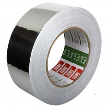 SCL cinta de aluminio 48x10m 25 um adhesivo de caucho, 0,06 mm, ignífugo, alta viscosa, impermeable, aluminio puro 25 um