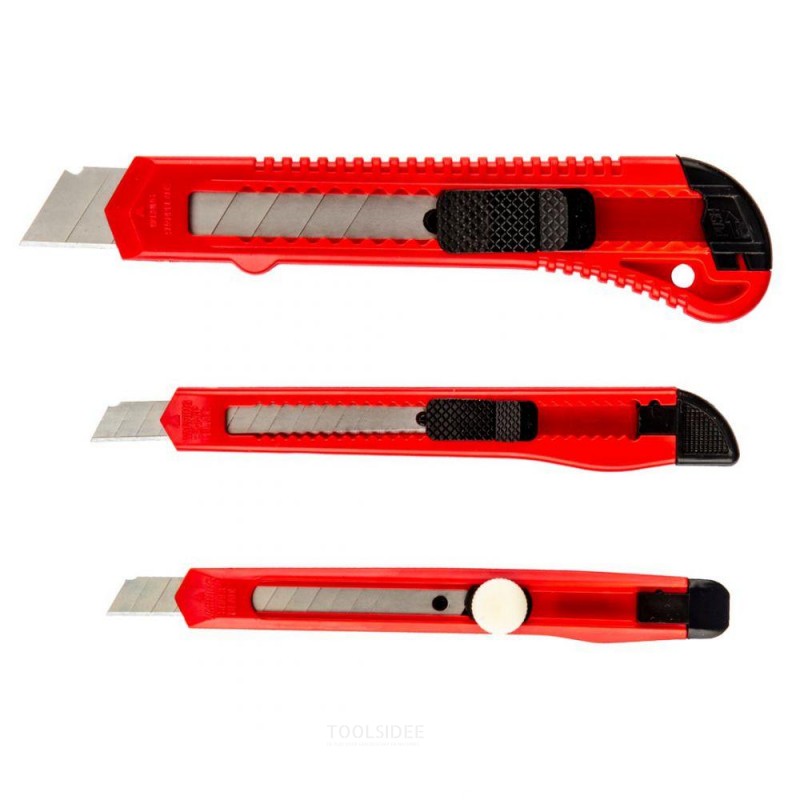 Top Tools juego de cuchillos 3x 2x 9 mm, 1x 18 mm