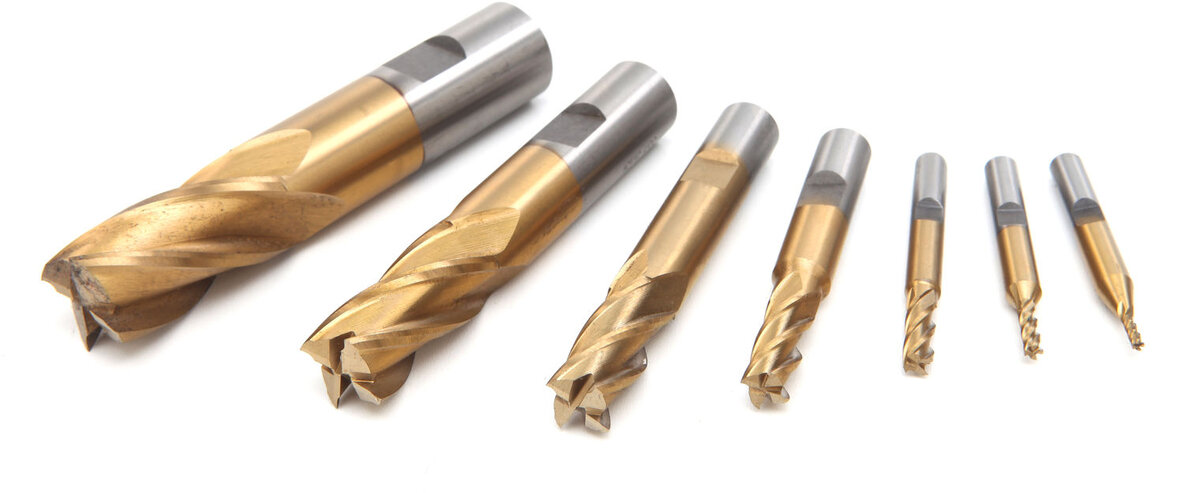 HBM HSS - Tin end mills