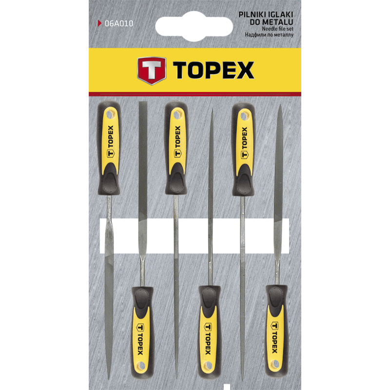 TOPEX maskinfilsett 6 deler 150mm x 3.0mm