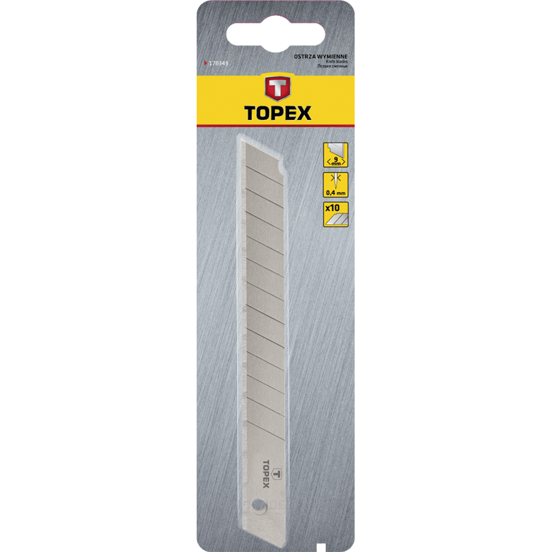 TOPEX ersatzklinge 9mm 10 stück packung