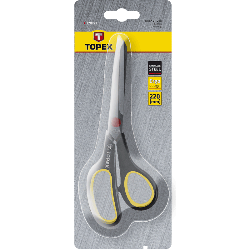 TOPEX construction scissors 140mm stainless steel, hardened