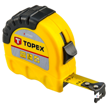 TOPEX tape measure 2 mtr shiftlock nylon coated, 16mm band