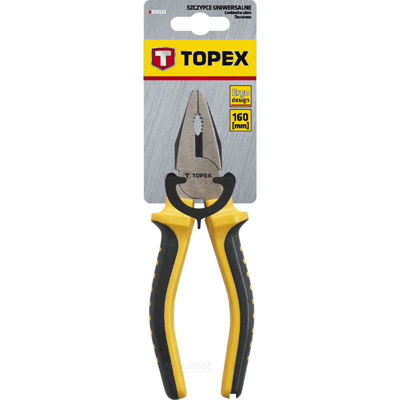 TOPEX combination pliers 160mm without spring, crv steel