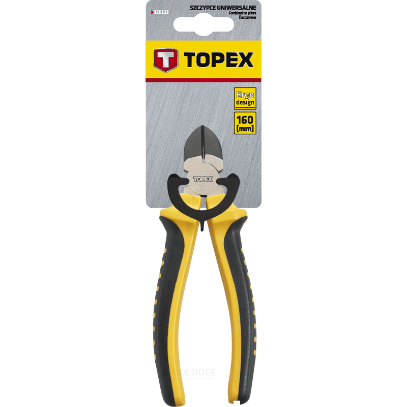 TOPEX diagonal cutters 160mm without spring, crv steel