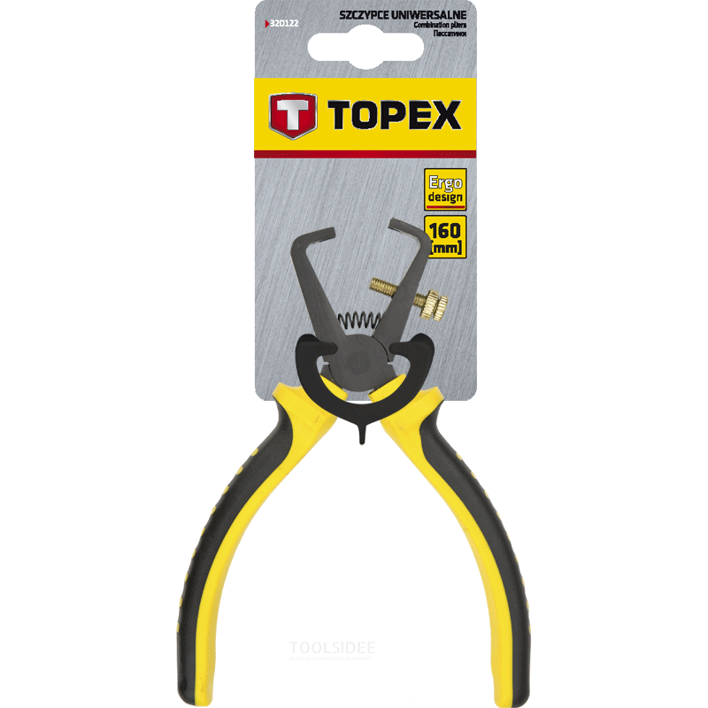 TOPEX pinza spelafili 160 mm 0,5-5 mm, acciaio crv