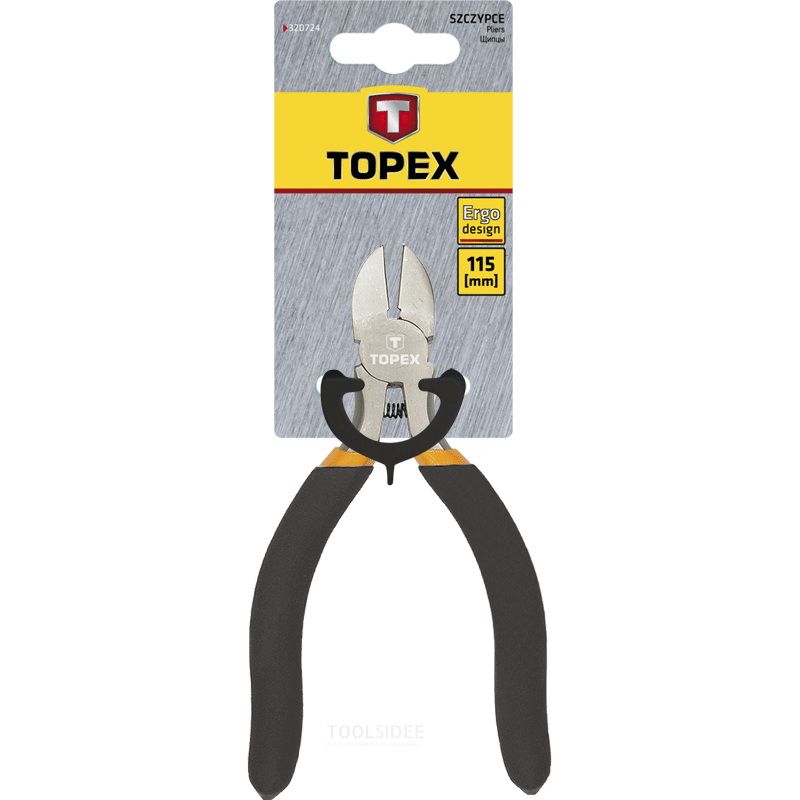 TOPEX pince coupante diagonale 115 mm avec ressort, acier crv