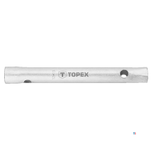 TOPEX rohrschlüssel 12x13mm 130mm, sechskantverbindung, crv stahl