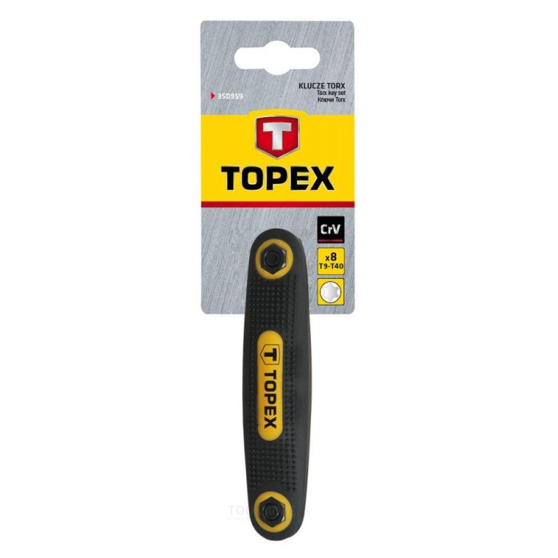 TOPEX pocket hex set 1,5-6,0 mm, crv stål