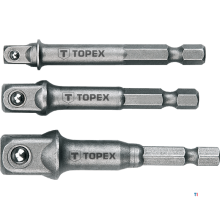 TOPEX adapter set 3 piece 3/8 