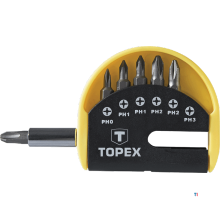 TOPEX bitset 7 pcs crv steel, magnetic