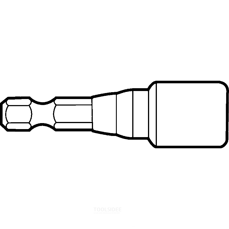 TOPEX boutenbitset 8dlg 1/4' aansluiting, 5-13mm, crv staal