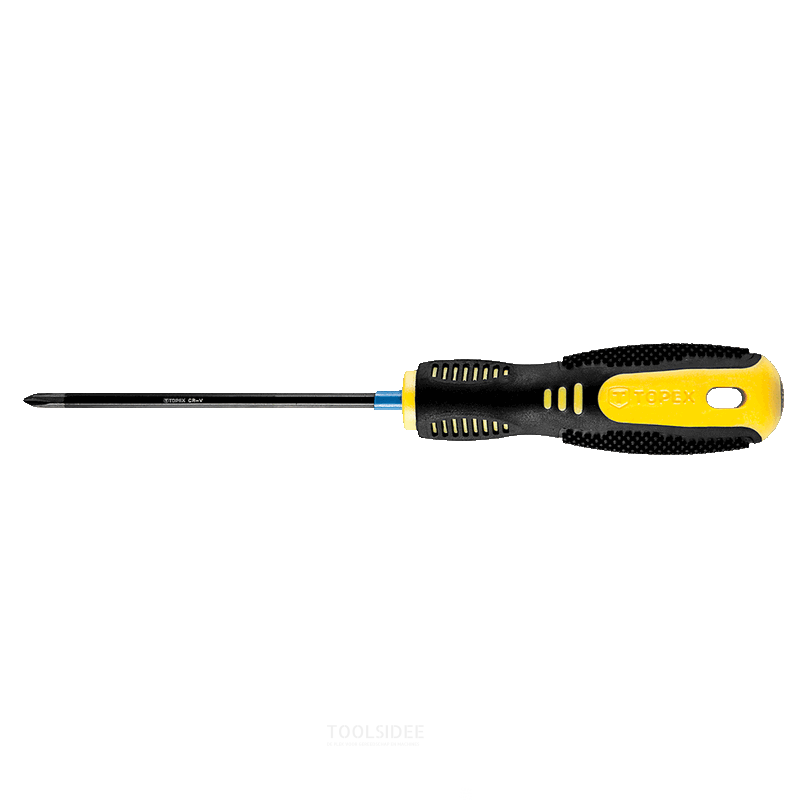 TOPEX screwdriver ph0x75mm extra hardened tip, magnetic, crv steel