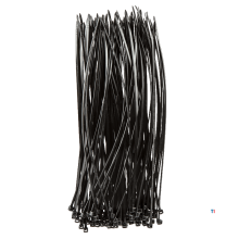 TOPEX kabelbundtbånd 2,5 x 200 mm sort 100 stykker, uv-resistent, - / - 35 ° til + 85 °, polyamid 6,6