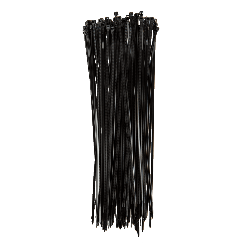 TOPEX kabelbuntbånd 3,6 x 300 mm svart 100 stykker, uv-bestandig, - / - 35 ° til + 85 °, polyamid 6,6