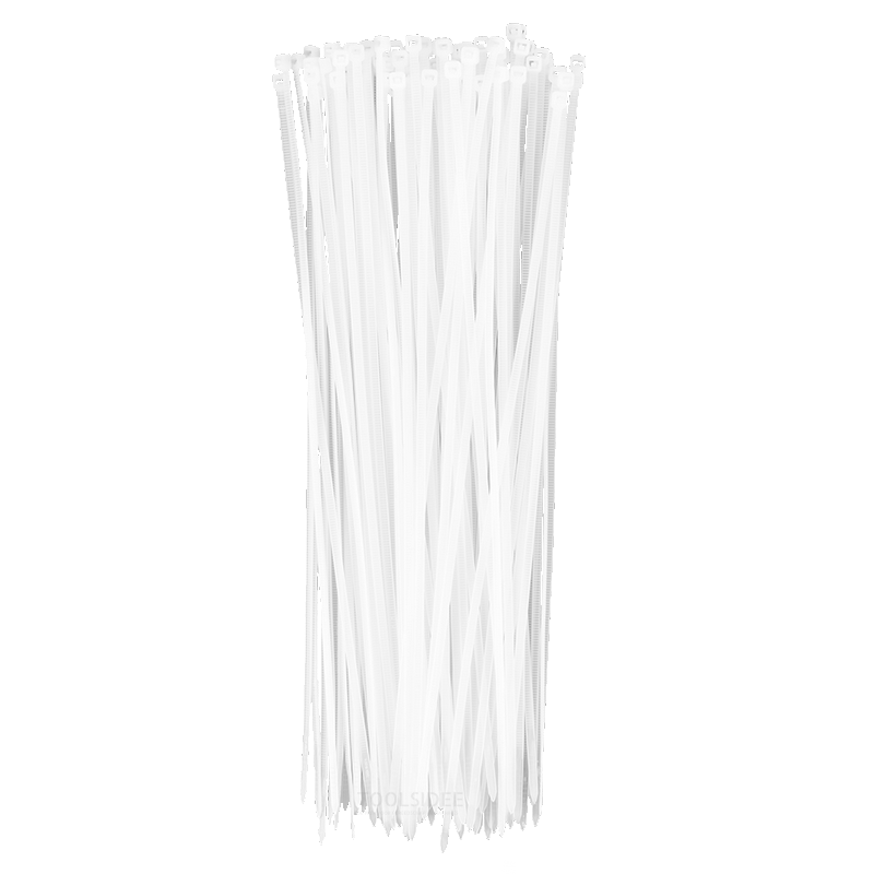 TOPEX cinta de haz de cables 3.6 x 300 mm blanco 100 piezas, resistente a los rayos uv, - / - 35 ° a + 85 °, poliamida 6.6