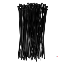 TOPEX kabelbånd 3,6 x 200 mm svart 100 stykker, uv-bestandig, - / - 35 ° til + 85 °, polyamid 6,6