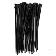 TOPEX cinta de haz de cables 4.8 x 200 mm negro 75 piezas, resistente a los rayos uv, - / - 35 ° a + 85 °, poliamida 6.6