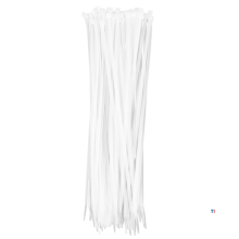 TOPEX cinta de haz de cables 4.8 x 370 mm blanco 75 piezas, resistente a los rayos uv, - / - 35 ° a + 85 °, poliamida 6.6