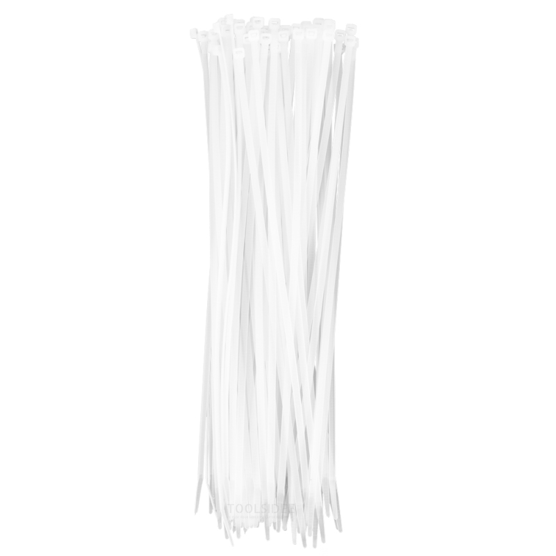 TOPEX cinta de haz de cables 4.8 x 370 mm blanco 75 piezas, resistente a los rayos uv, - / - 35 ° a + 85 °, poliamida 6.6