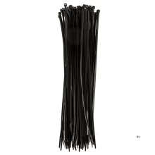 TOPEX kabelbåndsbånd 4,8 x 370 mm svart 75 stykker, uv-bestandig, - / - 35 ° til + 85 °, polyamid 6,6