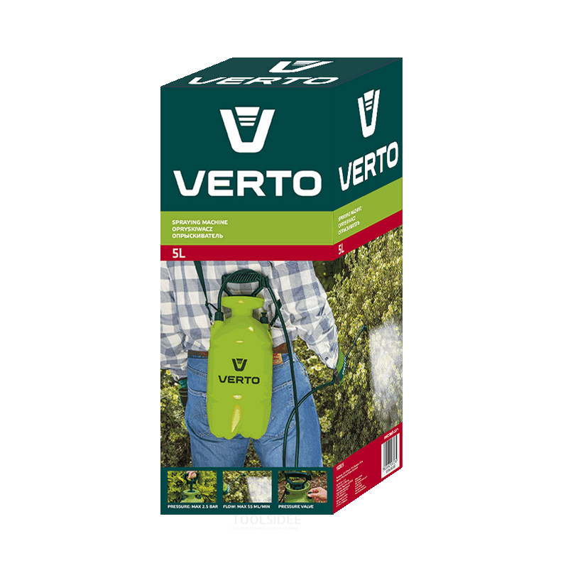 VERTO weed pump 5l prof. double wall, overpressure protection, adjustable