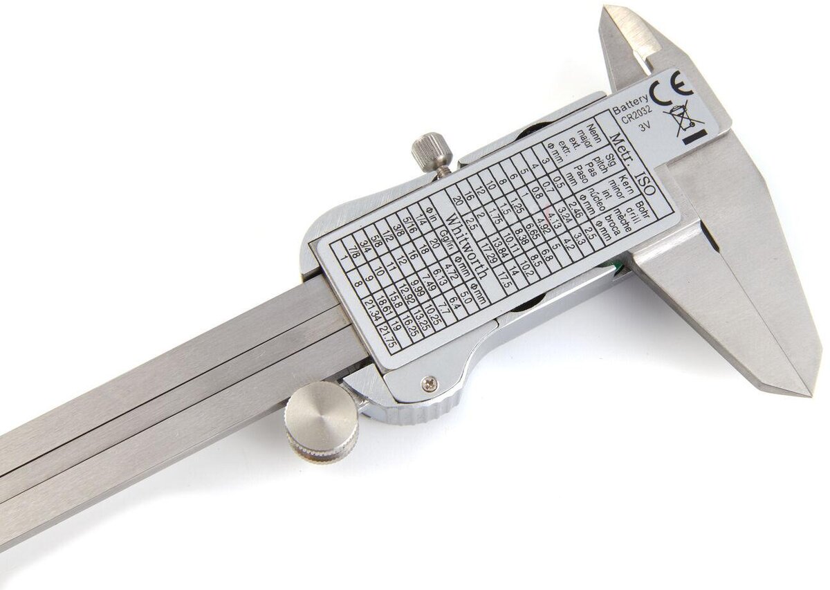 Dasqua IP 54 Professional 150 mm digital kaliper med stor skjerm og metallhus Dasqua IP 54 Professional 150 mm digital kaliper med stor skjerm og metallhus