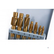 HBM 7-osainen HSS - tinapinnoitettu kuusiokoloinen upotusleikkurisarja